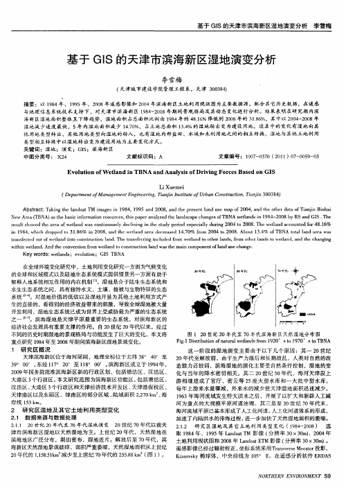 基于GIS的天津市滨海新区湿地演变分析