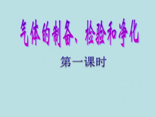 鲁教版初中化学2011课标版九年级中考复习气体的制备、检验和净化 第1课时(16张PPT)