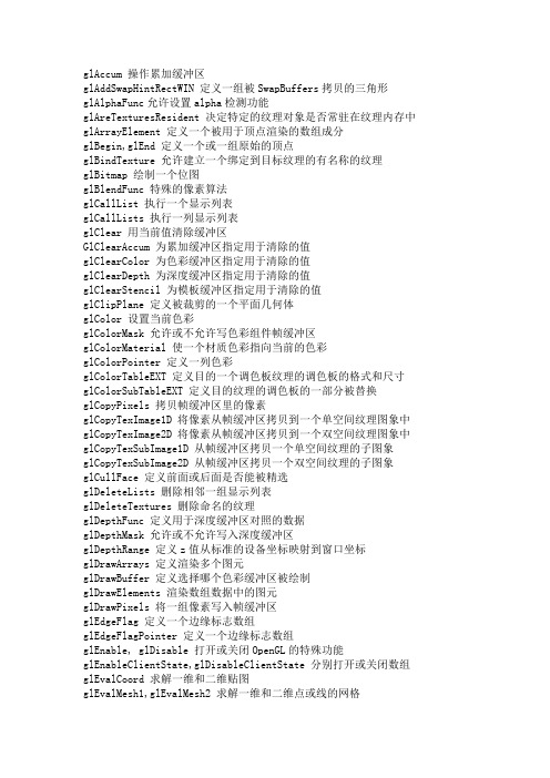 OpenGL常用API