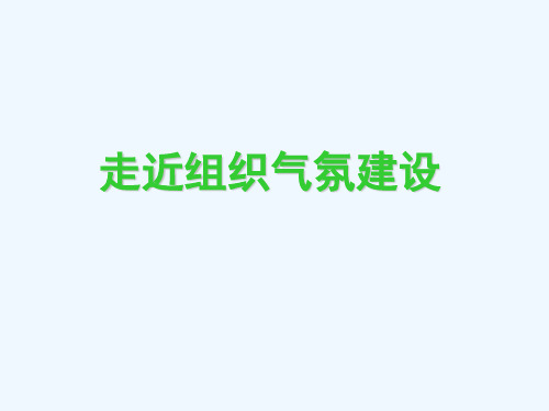走近组织气氛建设课件