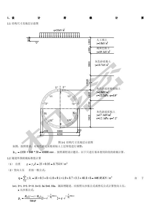 内力图地铁盾构计算书