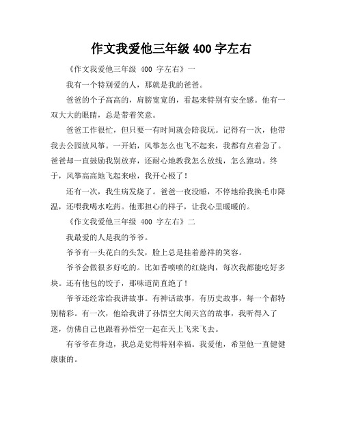 作文我爱他三年级400字左右