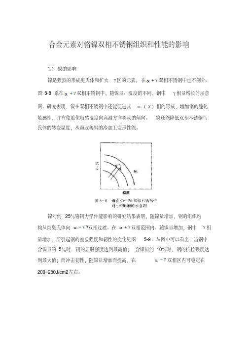 合金元素对铬镍双相不锈钢组织和性能的影响