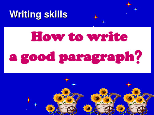 How to write a good paragraph