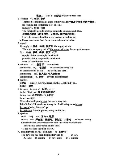 牛津模块二Unit2 单词、短语讲解