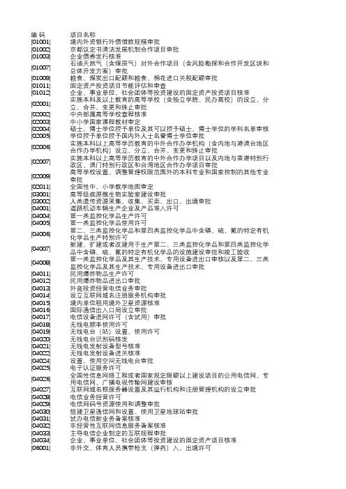 国务院各部门行政审批事项汇总清单(717项,2018年最新版)