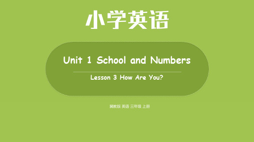 冀教版 英语三年级上册Unit 1Lesson3