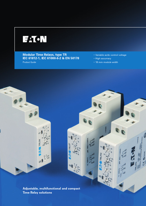 Eaton 品牌的变压器时间延迟器 TR 系列产品指南说明书