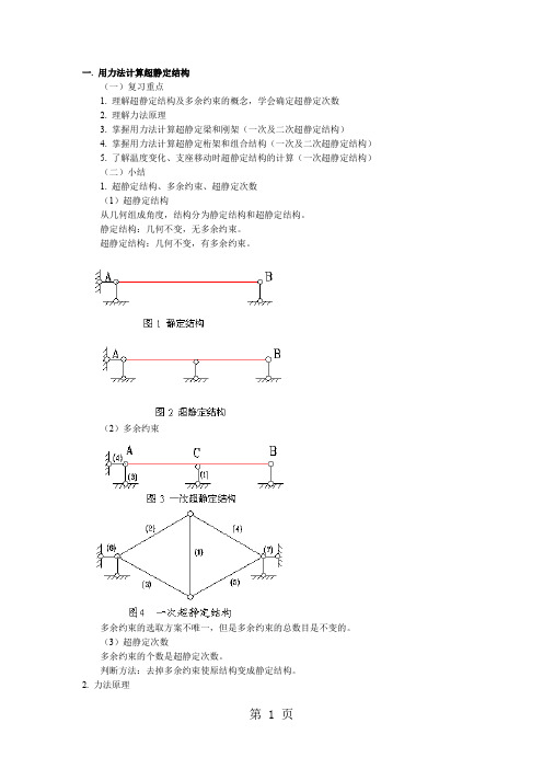 用力法计算超静定结构word精品文档17页