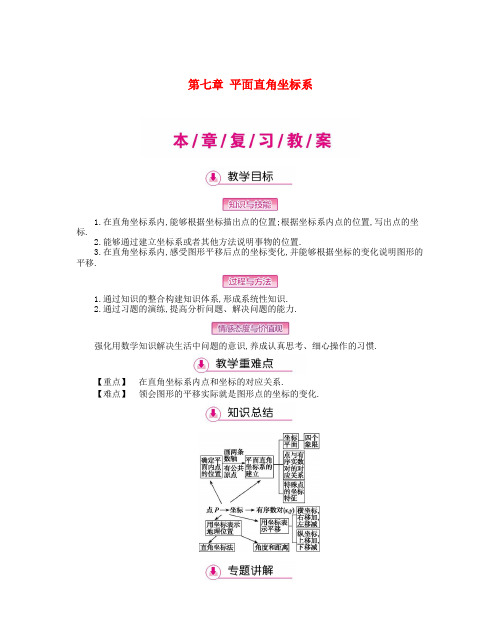 七年级数学下册第七章平面直角坐标系复习教案(新版)新人教版