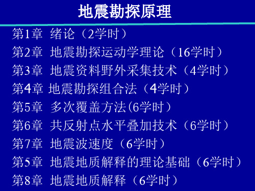 地震勘探原理