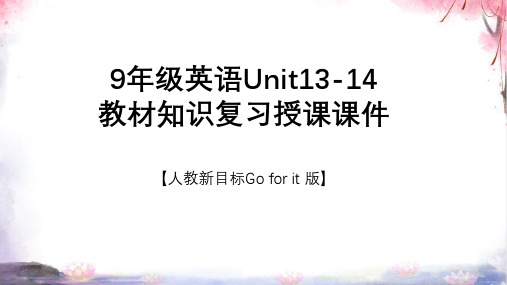 Unit13-Unit14教材知识复习授课  人教版九年级英语全册 