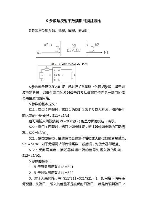 S参数与反射系数插损回损驻波比