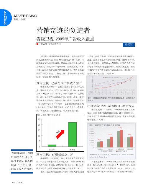 营销奇迹的创造者省级卫视2009年广告收入盘点