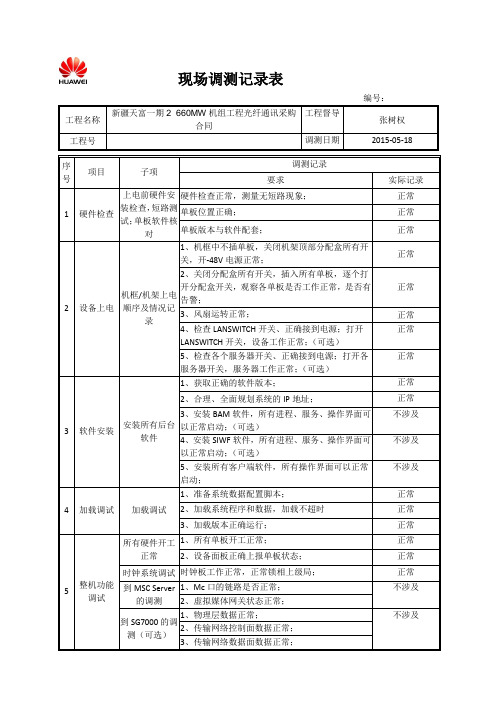 华为OSN3500传输调试记录