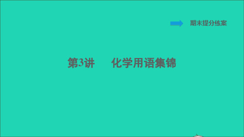 九年级化学上册期末提分练案第3讲化学用语集锦习题新版新人教版