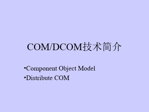 COMDCOM技术简介