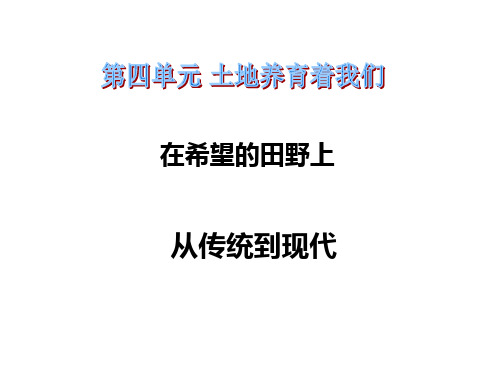 四级下册思品在希望的田野上——从传统到现代北师大版共张PPT课件