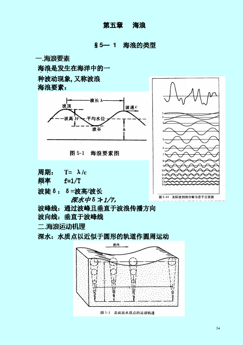 海洋学 第5章   海浪