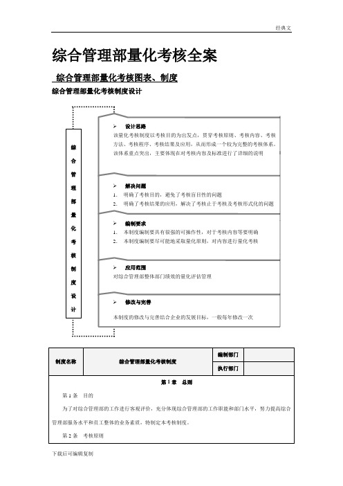 综合管理部量化考核全案