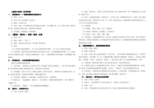 人教版中考语文名著导读19篇