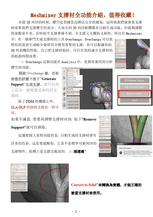 Meshmixer支撑材全功能介绍