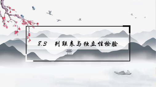 高中数学 新人教A版选择性必修第三册 第八章 8.3列联表与独立性检验 课件