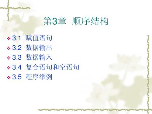 第3章 顺序结构