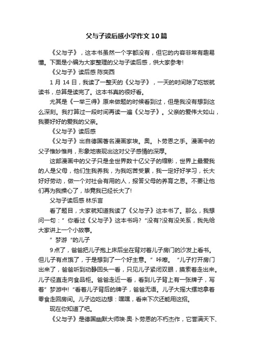 父与子读后感小学作文10篇