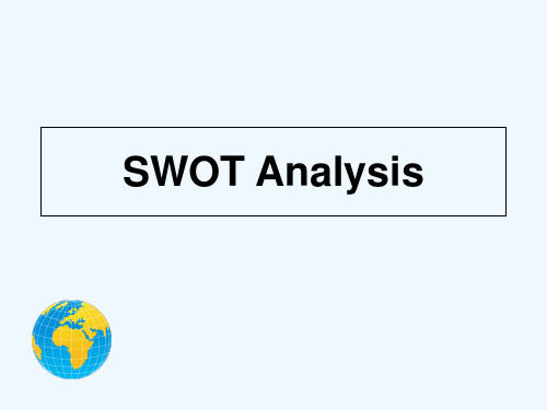 SWOT分析英文版及案例 PPT