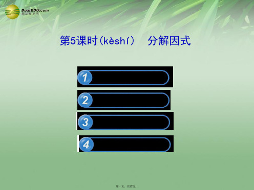 中考数学 第5课时 分解因式课件 北师大版