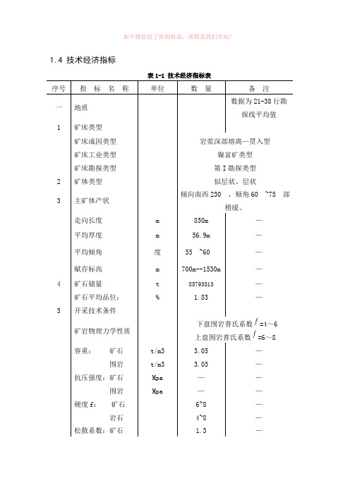 地下矿山开采设计word版