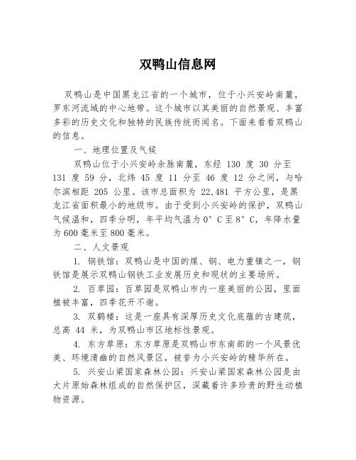 双鸭山信息网