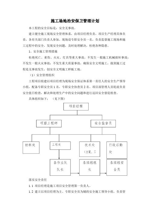 施工场地治安保卫管理计划