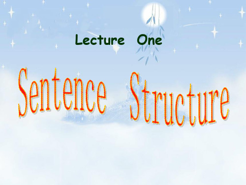 (1)Sentence structure(modified)