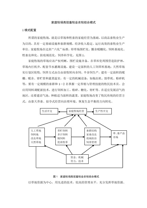 家庭牧场高效畜牧业农牧结合模式