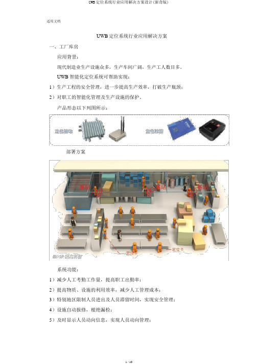 UWB定位系统行业应用解决方案设计(新颖版)