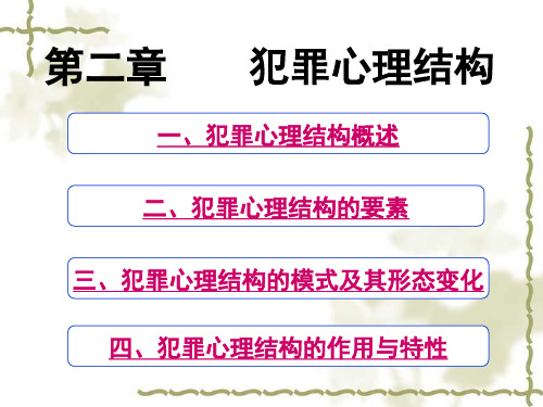 2.犯罪心理结构