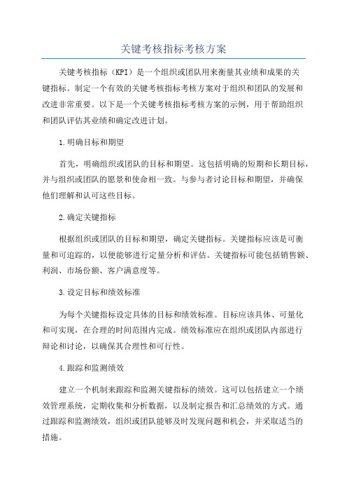 关键考核指标考核方案