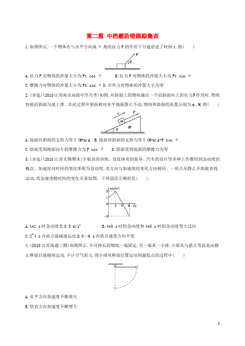 (江苏专用)2019高考物理三轮冲刺 第二篇 中档题防错跟踪集训.docx