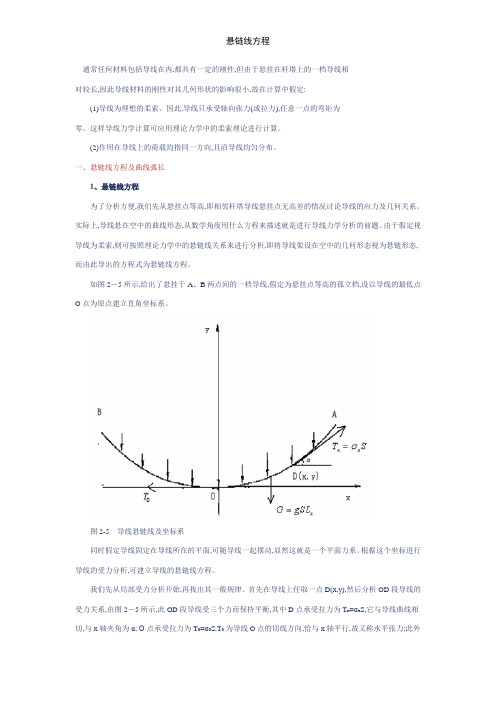 悬链线方程