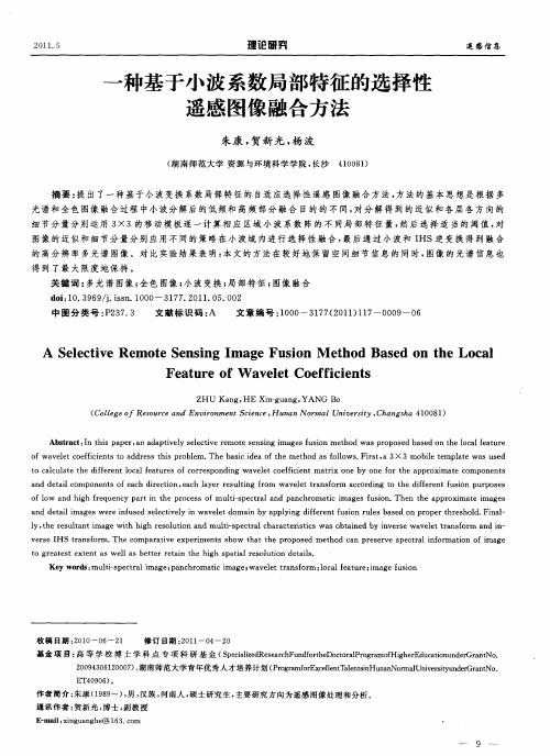 一种基于小波系数局部特征的选择性遥感图像融合方法