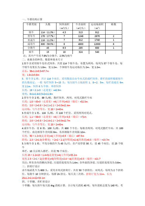 1000头牛场设计