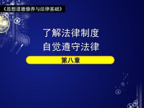 第八章 了解法律制度 自觉遵守法律