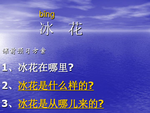 苏教版一年级上册《冰花》PPT课件1 (2) 公开课获奖课件