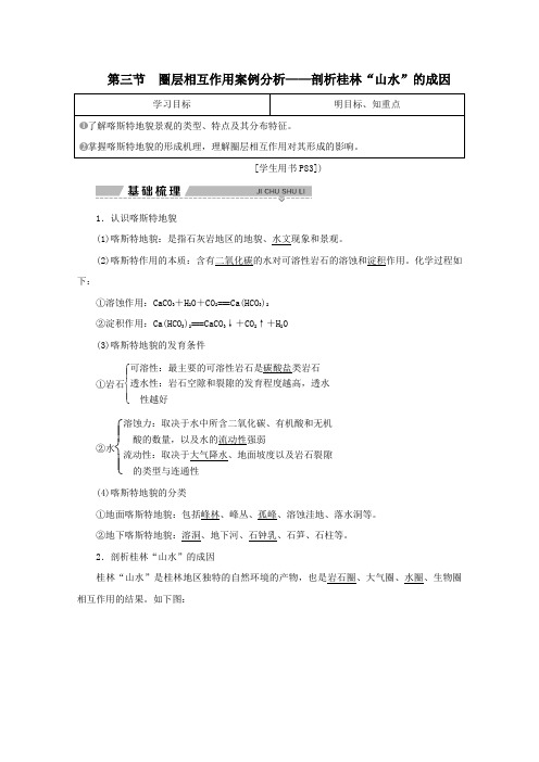 2020学年高中地理圈层相互作用案例分析——剖析桂林“山水”的成因学案鲁教版必修1