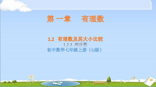 2024年秋新人教版七年级上册数学课件 第一章 有理数 1.2有理数 1.2.3相反数