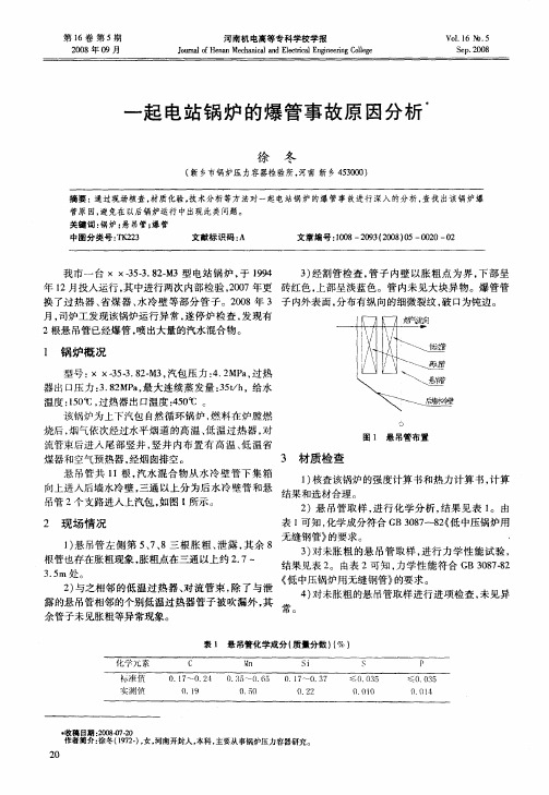 一起电站锅炉的爆管事故原因分析