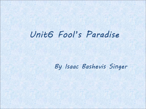 unit6 Fool's Paradise