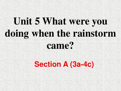 Unit 5What were you doing when the rainstorm came A部分全